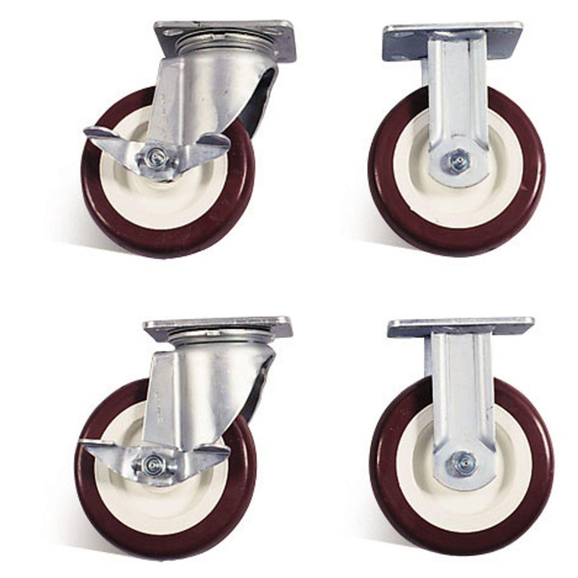 Knaack 6 Inch Poly Caster Set with Brake, Model 516